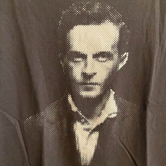 AMERICAN APPAREL Dark Gray Short Sleeve T Shirt with Ludwig Wittgenstein Size M - Picture 2 of 8